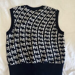 Maje navy Patterned Sleeveless Top